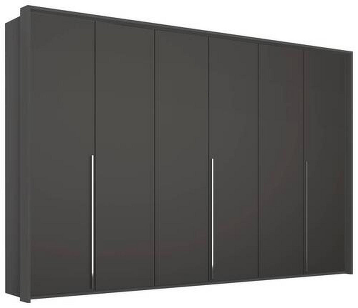 DREHTÜRENSCHRANK 301/223/60 cm 6-türig Graphitfarben  - Chromfarben/Graphitfarben, Design, Holzwerkstoff/Metall (301/223/60cm) - home24
