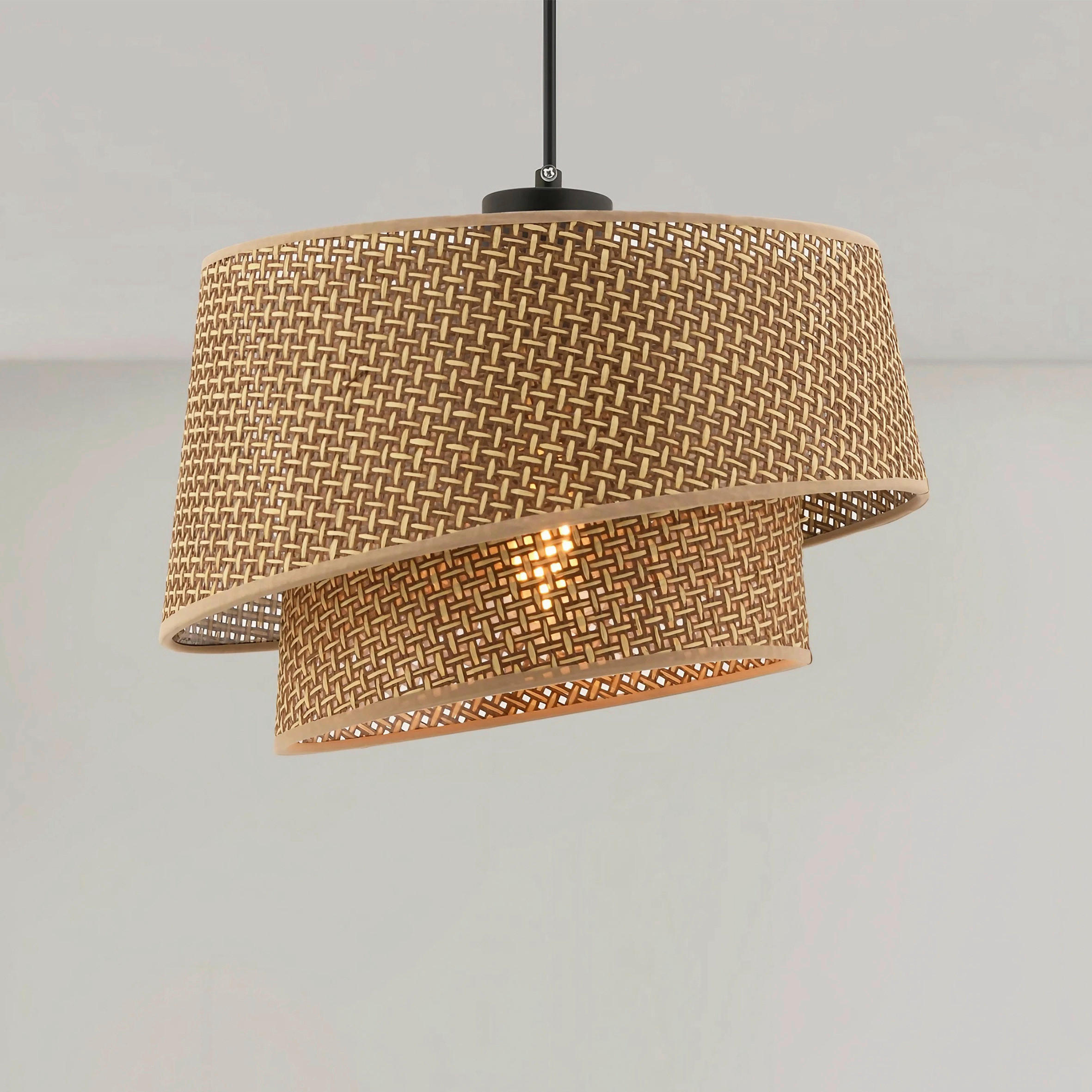 HÄNGELEUCHTE 32/65 cm   - Beige, Design, Textil/Metall (32/65cm) - P & B