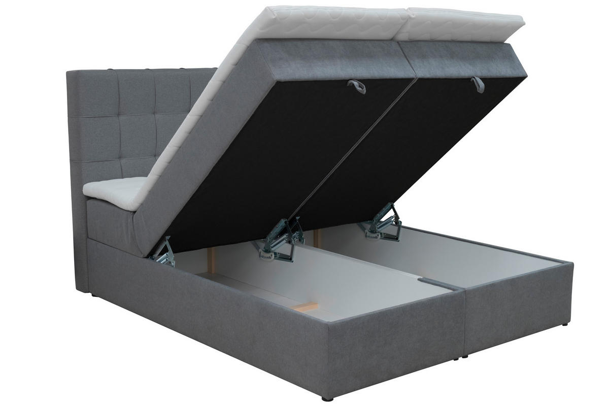 POSTELJA BOXSPRING 160 cm   x 200 cm  , les, tekstil, leseni material  - Moderno, tekstil/leseni material (165/120/215cm) - Hom`in