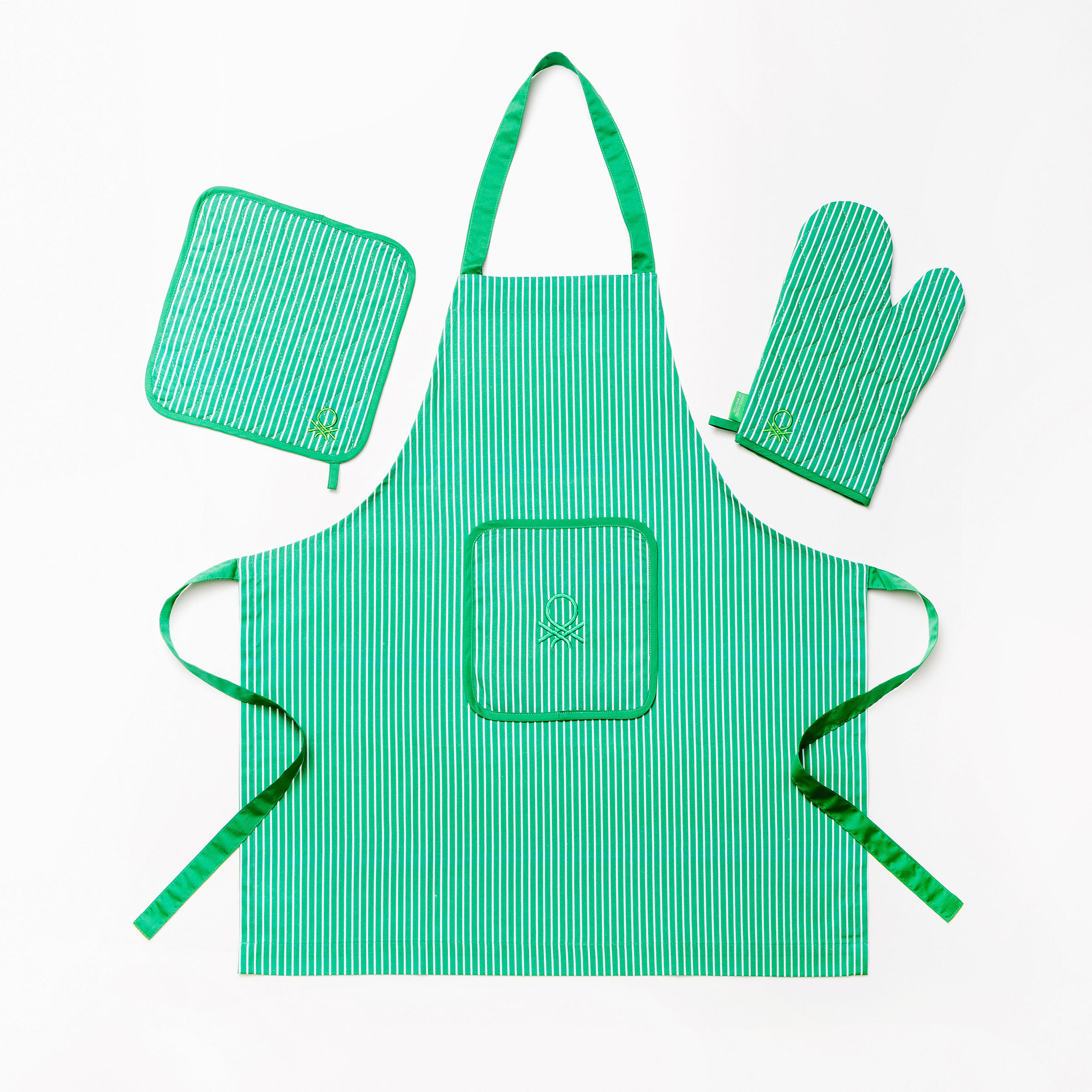 SCHÜRZEN-SET Grün  - Grün, Basics, Textil (30/25/2cm) - Benetton