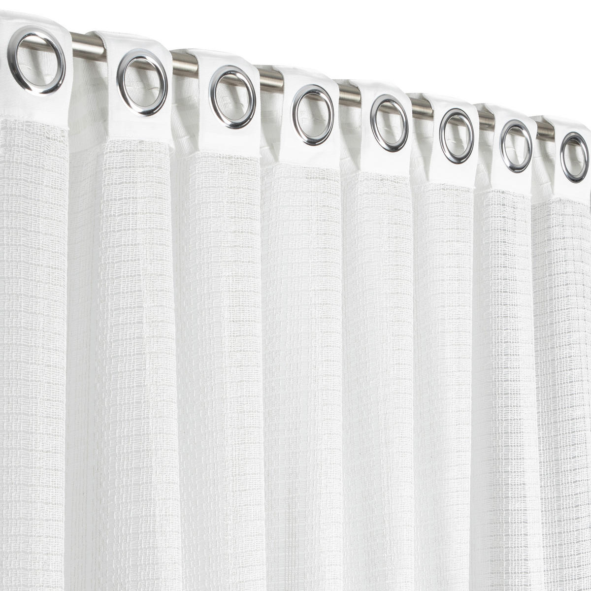 FERTIGVORHANG transparent  - Weiß, Basics, Textil (140/240cm)