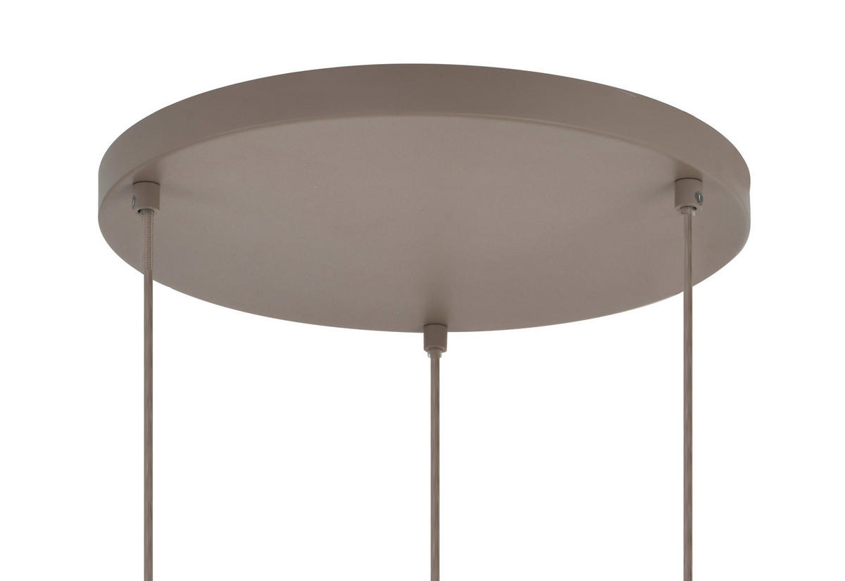 HÄNGELEUCHTE Montpellier 62/150/62 cm  - Sandfarben/Weiß, Design, Kunststoff/Metall (62/150/62cm)