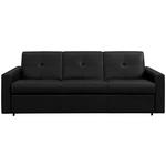 SCHLAFSOFA Bard in Echtleder Schwarz  - Schwarz, KONVENTIONELL, Leder/Kunststoff (206/81/96cm) - Novel