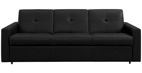 SCHLAFSOFA Bard in Echtleder Schwarz  - Schwarz, KONVENTIONELL, Leder/Kunststoff (206/81/96cm) - Novel