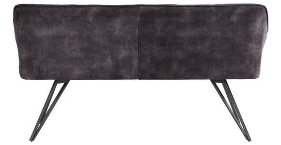 SITZBANK 157/85/59 cm  in Anthrazit, Schwarz  - Anthrazit/Schwarz, Design, Textil/Metall (157/85/59cm) - Carryhome
