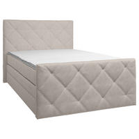 BOXSPRINGBETT 140/200 cm  in Grau  - Schwarz/Grau, KONVENTIONELL, Kunststoff/Textil (140/200cm) - Ti'me