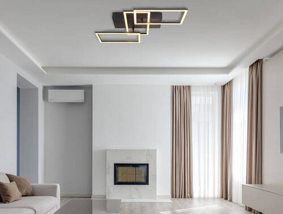STROPNA LED-SVETILKA   //3000 K/230 V/ - črna/opal, Design, kovina/umetna masa (59/40,5/9,7cm) - Globo