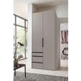DREHTÜRENSCHRANK  in Sahara  - Schwarz/Sahara, KONVENTIONELL, Holzwerkstoff/Metall (100/236/58cm) - Hom`in