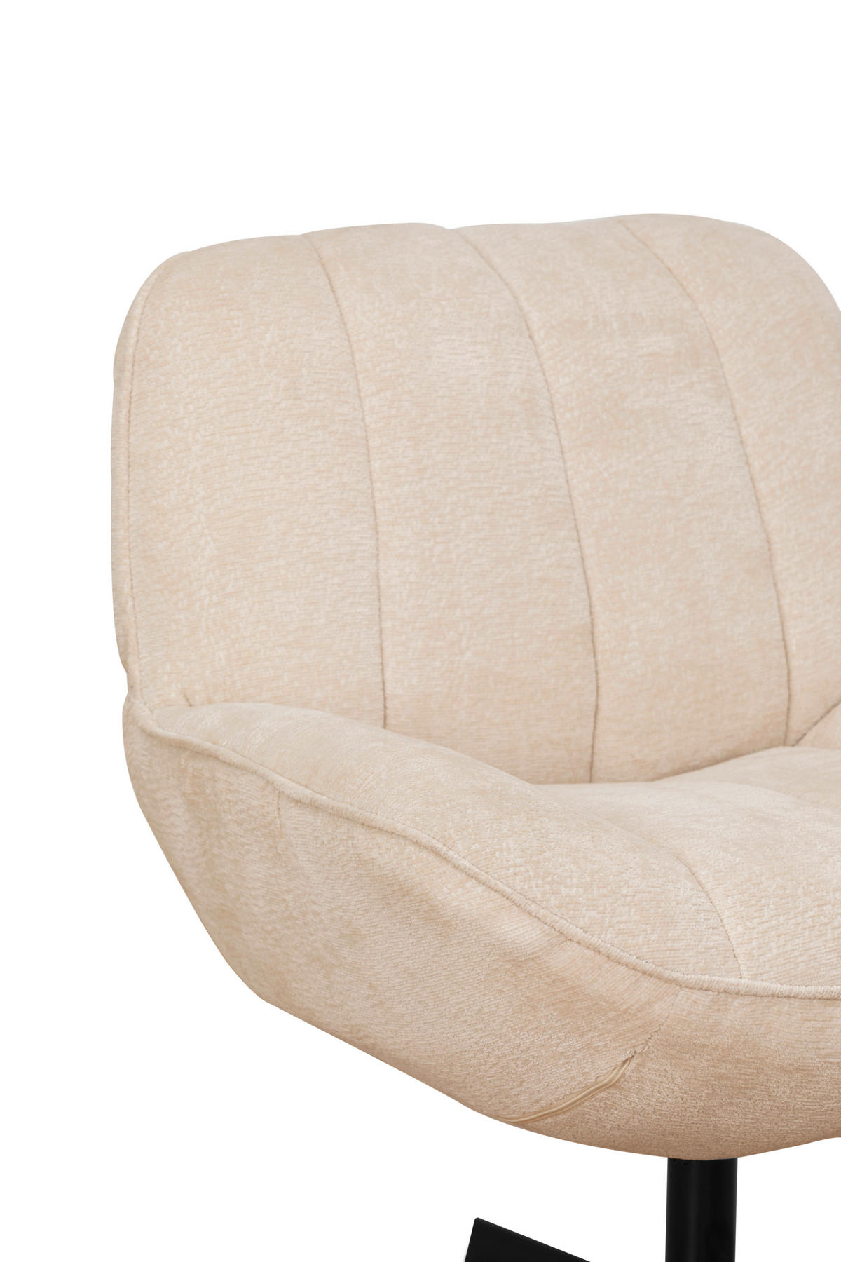 SESSELSET Samt    - Beige/Schwarz, Design, Textil/Metall (75/73/77cm) - Livetastic