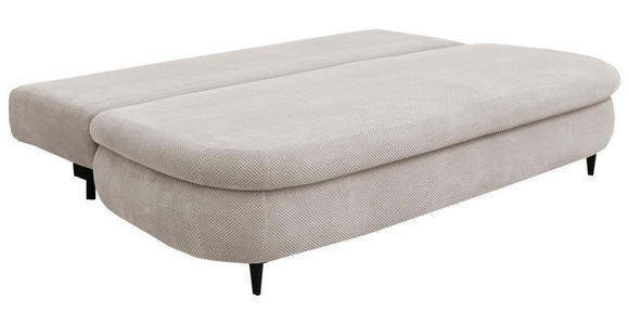 SCHLAFSOFA Webstoff, Plüsch Naturfarben - Schwarz/Naturfarben, Design, Textil (213/89/105cm) - Novel