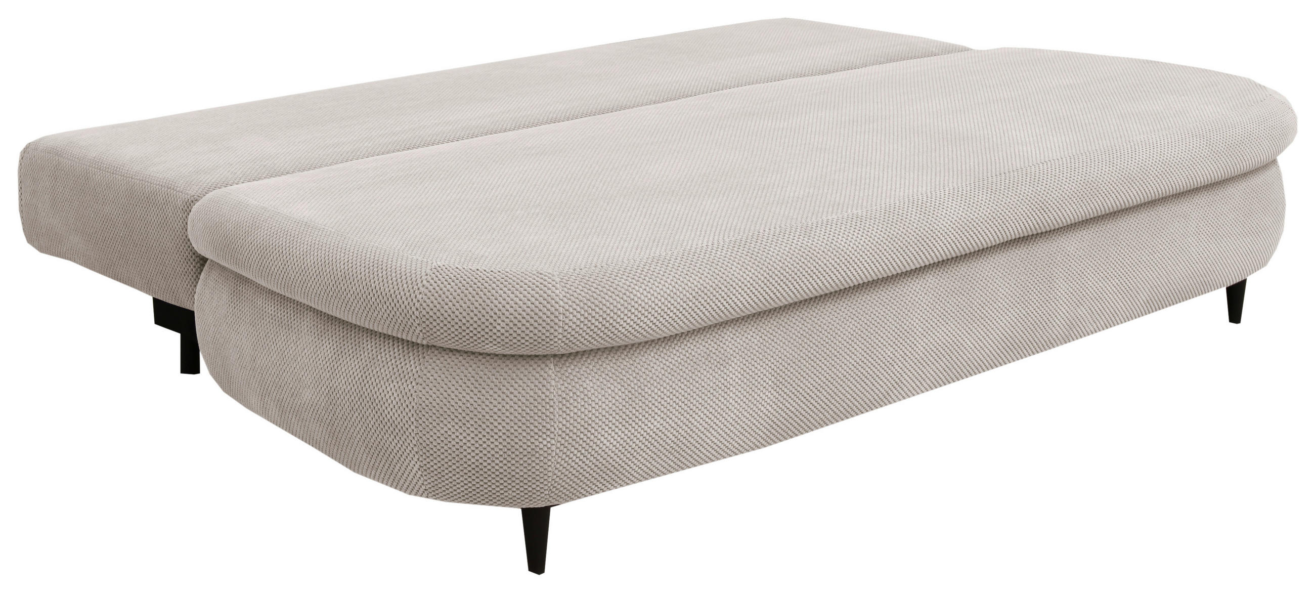 SCHLAFSOFA Webstoff, Plüsch Naturfarben  - Schwarz/Naturfarben, Design, Textil (213/89/105cm) - Novel