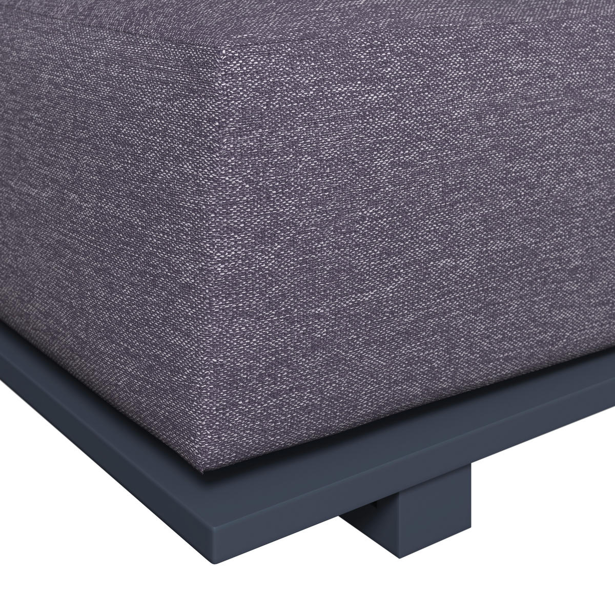 ZÁHRADNÉ LEŽADLO kov, textil - biela/tmavosivá, Modern, kov/textil (200/31/75cm) - Ambia Garden