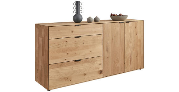 SIDEBOARD Wildeiche  181,9/87,9/45,2 cm  - Wildeiche/Schwarz, Natur, Holz/Metall (181,9/87,9/45,2cm) - Valnatura
