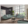 2,5-SITZER in Flachgewebe Salbeigrün  - Salbeigrün/Schwarz, Design, Textil/Metall (206/86/97cm) - Pure Home Lifestyle