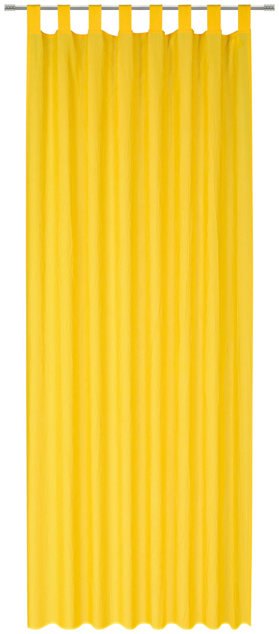 ZÁVĚS S POUTKY, neprůsvitné, 135/245 cm - žlutá, Design, textil (135/245cm) - Boxxx