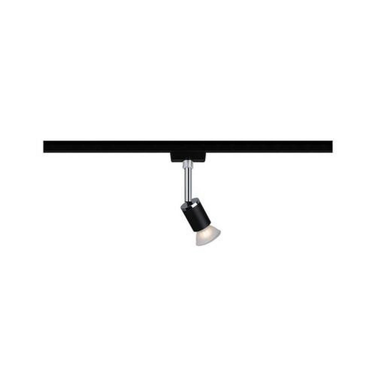 SCHIENENSYSTEM-STRAHLER Urail 5.8/15.1/6.6 cm   - Schwarz, Design, Kunststoff/Metall (5.8/15.1/6.6cm) - Paulmann