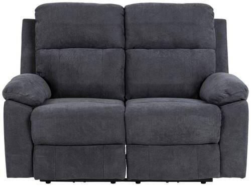 2-SITZER-SOFA in Chenille Dunkelgrau  - Dunkelgrau/Schwarz, Konventionell, Textil/Metall (143,5/98/95cm) - MID.YOU