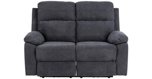 2-SITZER-SOFA Chenille Dunkelgrau  - Dunkelgrau/Schwarz, KONVENTIONELL, Textil/Metall (143,5/98/95cm) - Carryhome