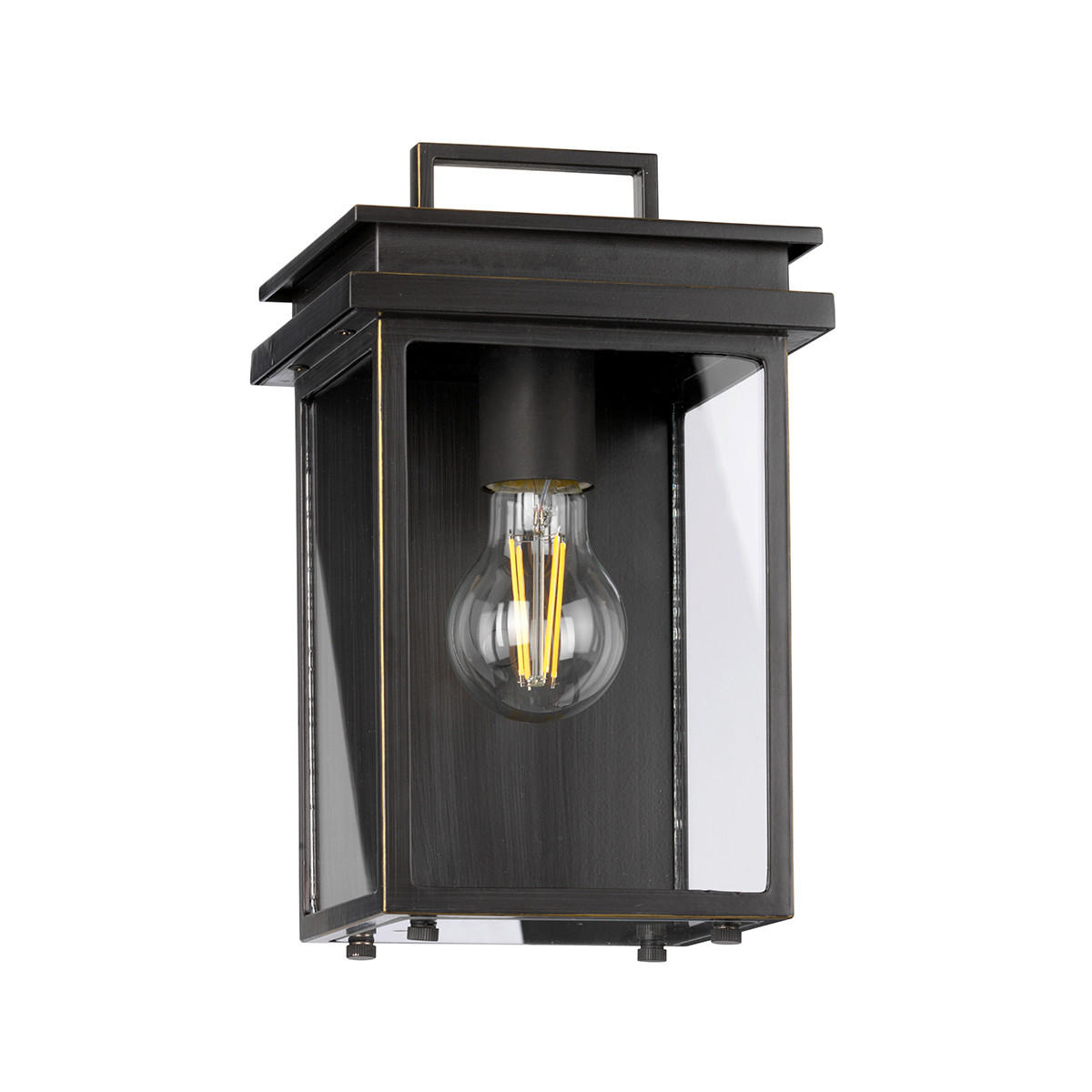 VONKAJŠIE NÁSTENNÉ SVIETIDLO, 16.5/18.5/26.1 cm - bronzová, Basics, kov/sklo (16.5/18.5/26.1cm) - Elstead Lighting