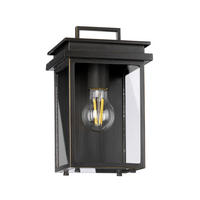 AUßENWANDLEUCHTE Glenview 16.5/18.5/26.1 cm  - Bronzefarben, Basics, Glas/Metall (16.5/18.5/26.1cm) - Elstead Lighting