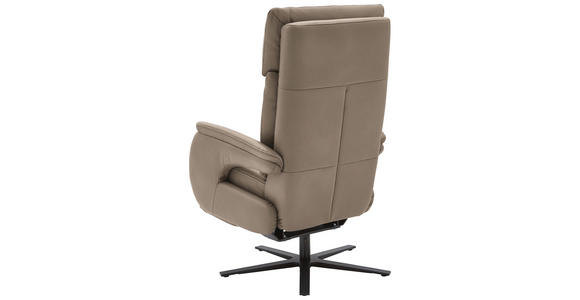 RELAXSESSEL in Textil Taupe - Taupe/Schwarz, Design, Textil/Metall (70/117/85cm) - Dieter Knoll