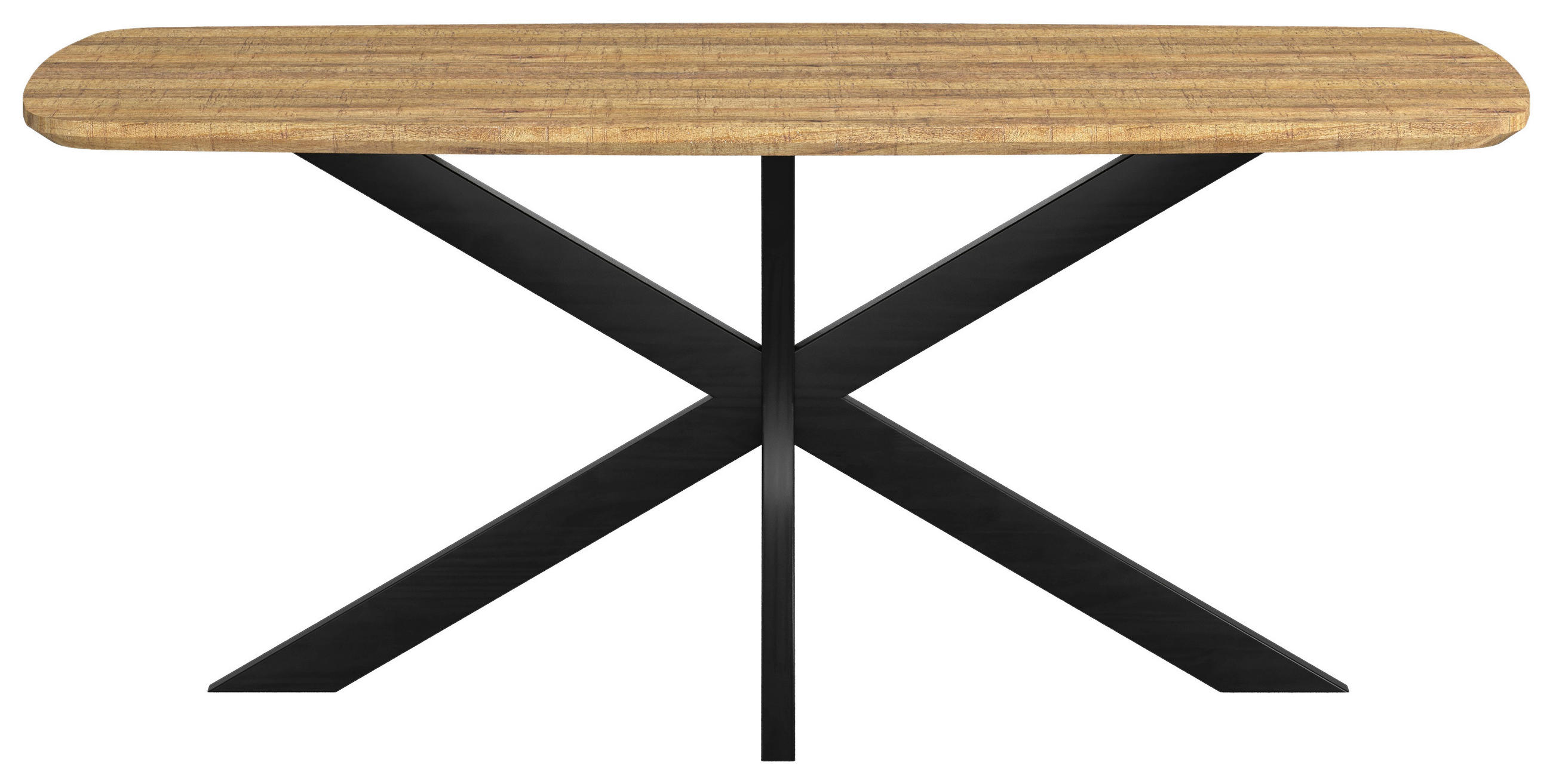 ESSTISCH Holz, Metall  - Beigebraun/Schwarz, Konventionell, Holz/Metall (180/77/90cm) - MID.YOU