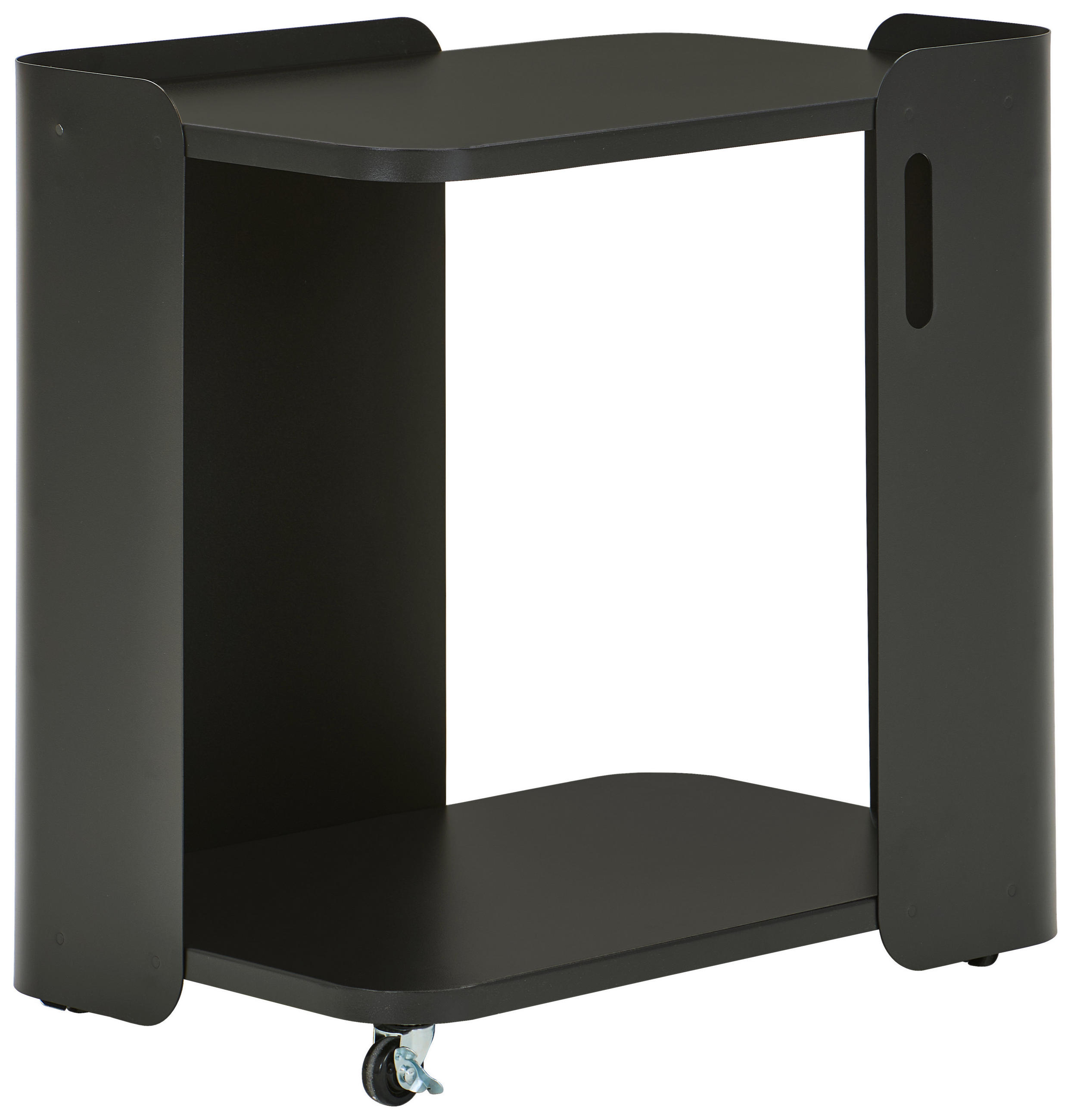 SERVIERWAGEN Schwarz  - Schwarz, Basics, Kunststoff/Metall (60/60/40cm) - Novel