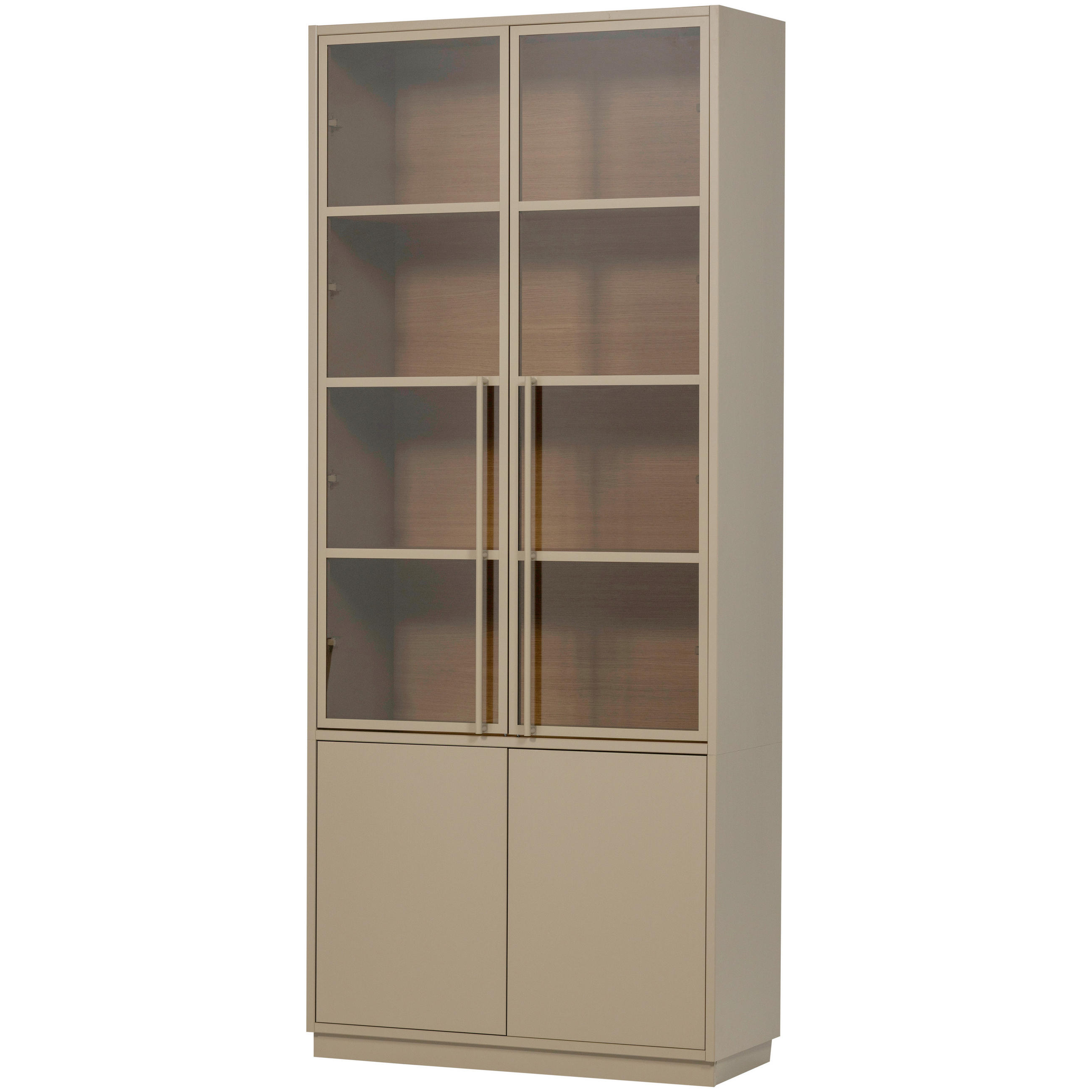 REGAL  101/236/40 cm Schlammfarben  - Schlammfarben, Design, Glas/Holz (101/236/40cm) - Livetastic