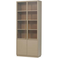 REGAL  101/236/40 cm Schlammfarben  - Schlammfarben, Design, Glas/Holz (101/236/40cm) - Livetastic
