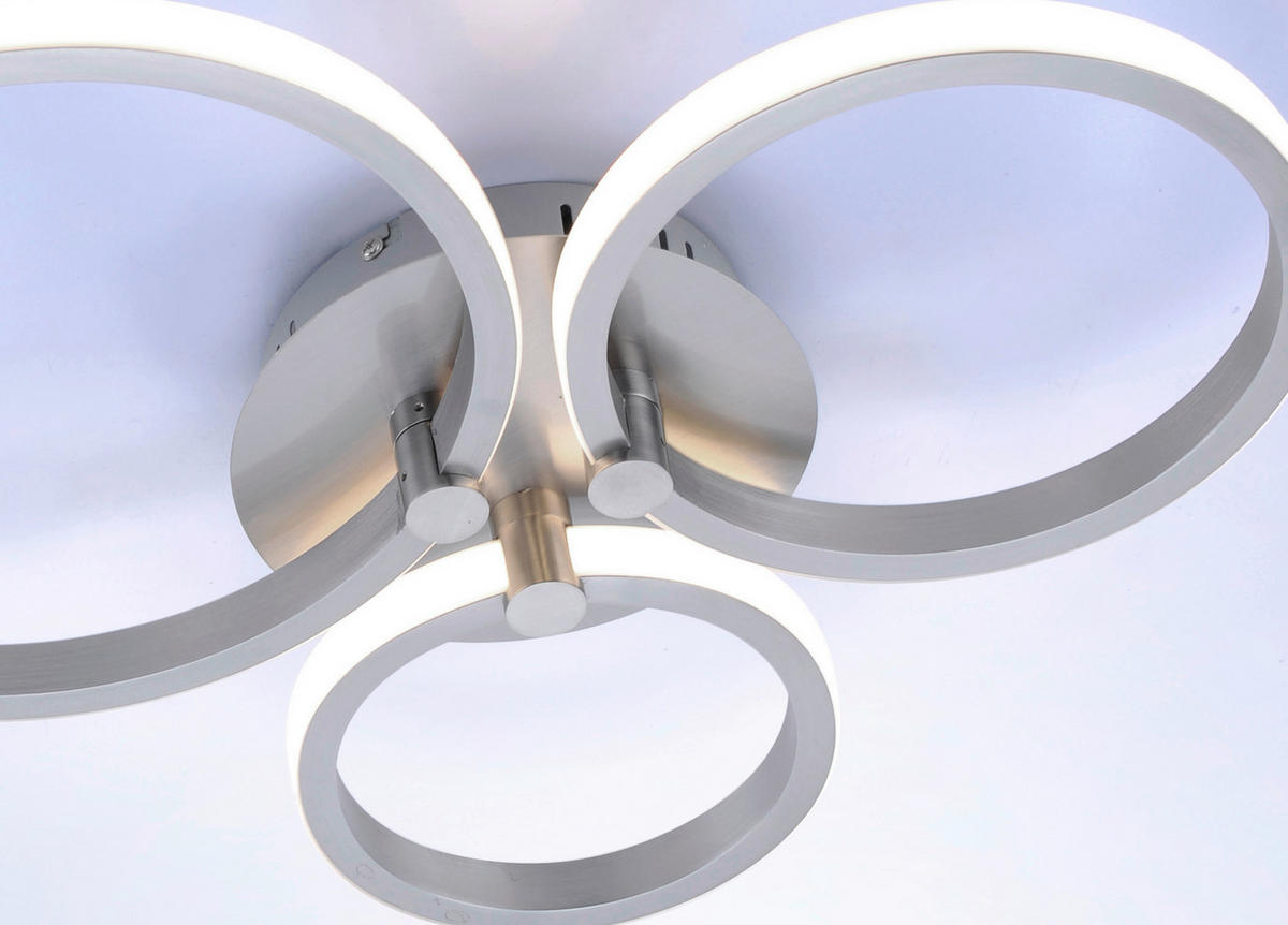 STROPNA LED-SVETILKA  Johanna //3000 K/230 V/ - srebrne barve, Design, kovina (49/40/8,5cm)