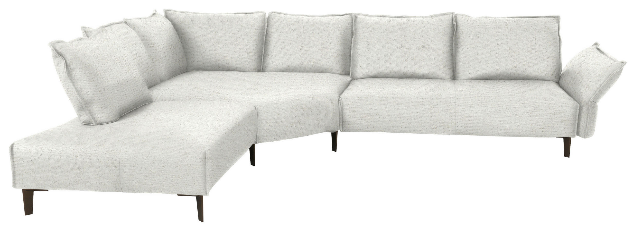 ROHOVÁ SEDACIA SÚPRAVA, textil, krémová - čierna/krémová, Modern, kov/textil (272/340cm) - Chilliano