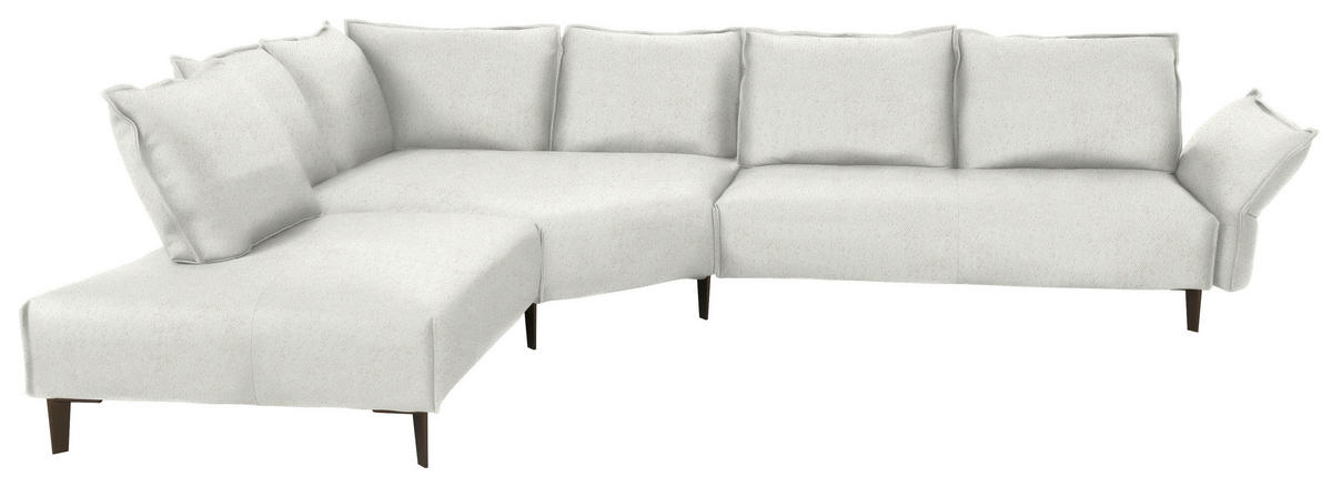 SEDEŽNA GARNITURA, tkanina krem barve  - črna/krem barve, Moderno, kovina/tekstil (272/340cm) - Chilliano