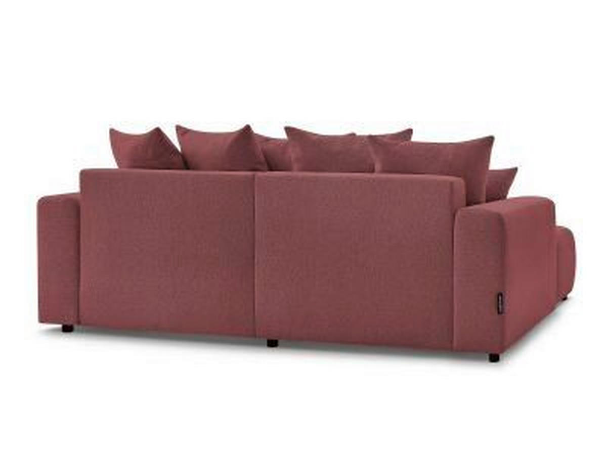 ECKSOFA Ottomane links  ATILLA Rot Flachgewebe  - Rot/Schwarz, MODERN, Kunststoff/Textil (149/244cm)