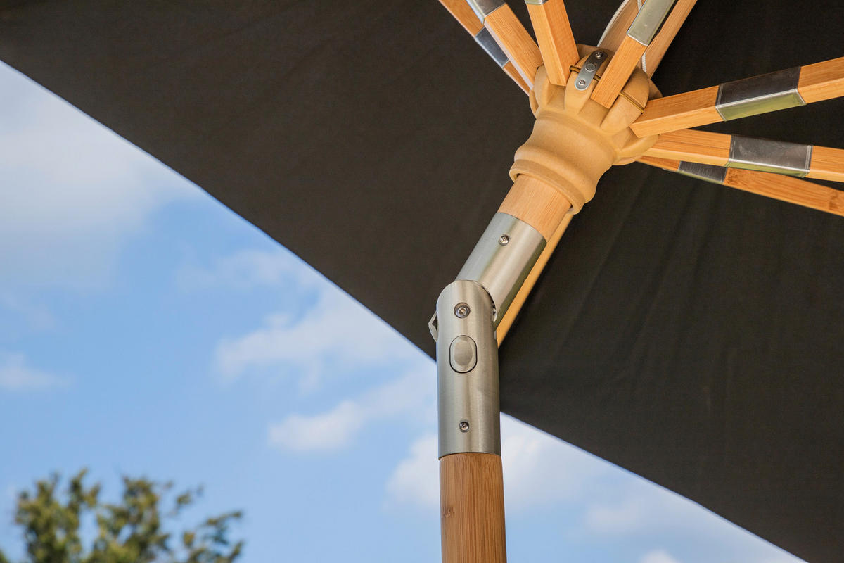 SONNENSCHIRM 270 cm  - Schwarz, KONVENTIONELL (270/250cm) - Gardenson