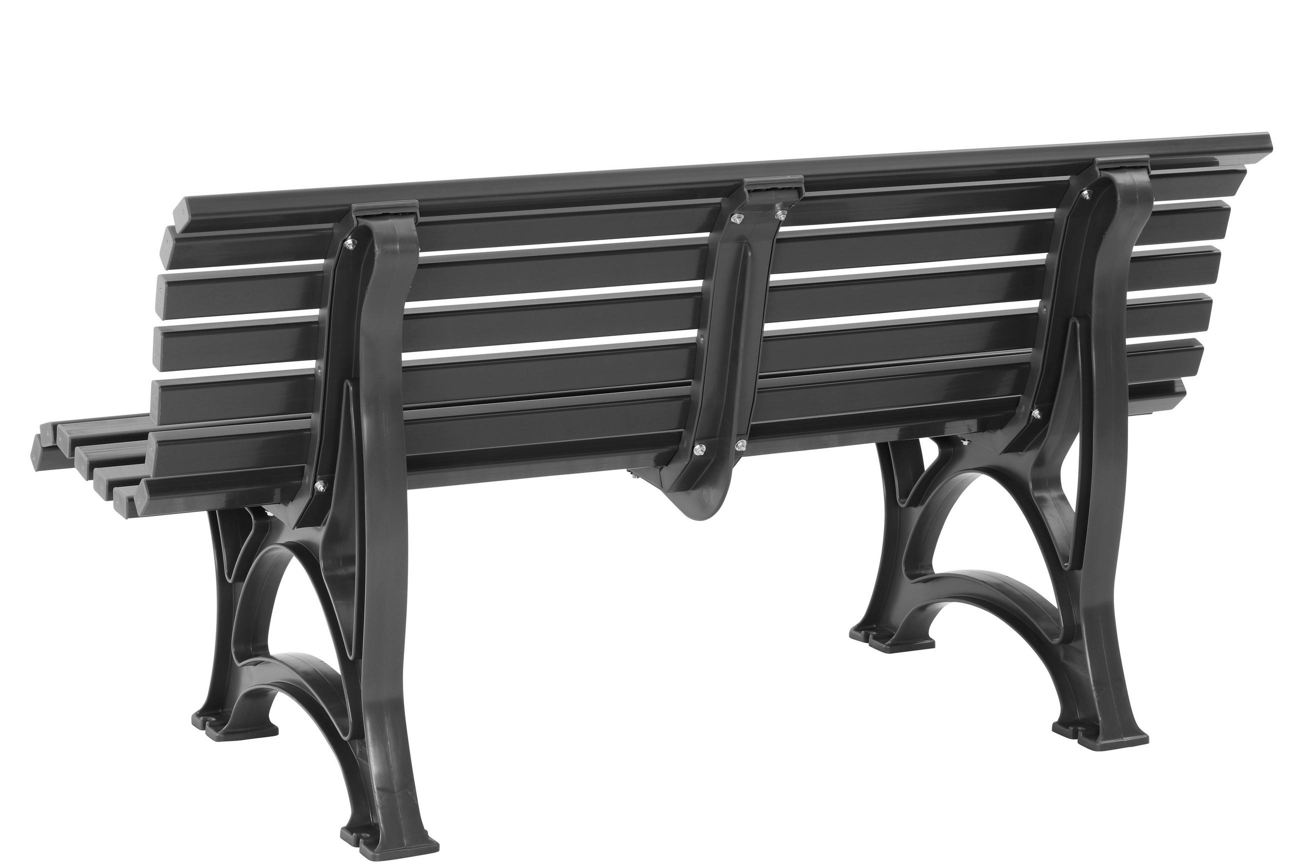 GARTENBANK 150/80/64 cm   - Graphitfarben, Basics, Kunststoff (150/80/64cm) - Modante
