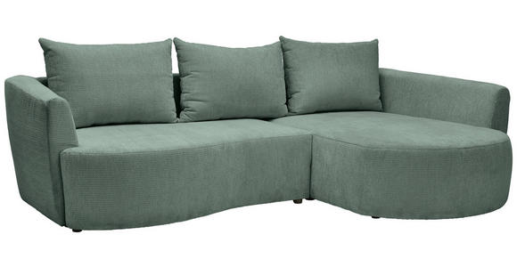 ECKSOFA Dunkelgrün Chenille  - Dunkelgrün/Schwarz, MODERN, Kunststoff/Textil (287/179cm) - Carryhome