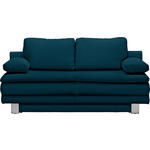 SCHLAFSOFA Bruno in Petrol  - Chromfarben/Petrol, Design, Textil/Metall (194/96/86cm) - Novel