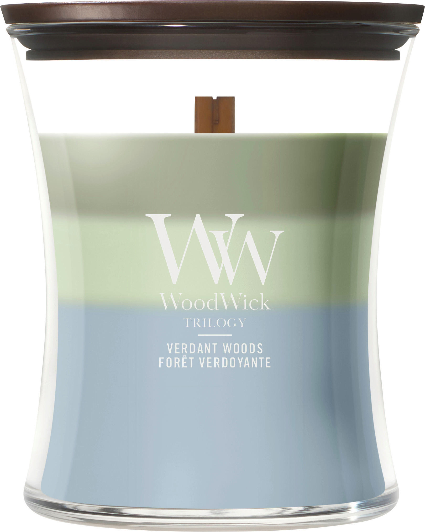 VONNÁ SVÍČKA  - šalvějově zelená/čiré, Basics, parafín/sklo (10/11,4/10cm) - WoodWick