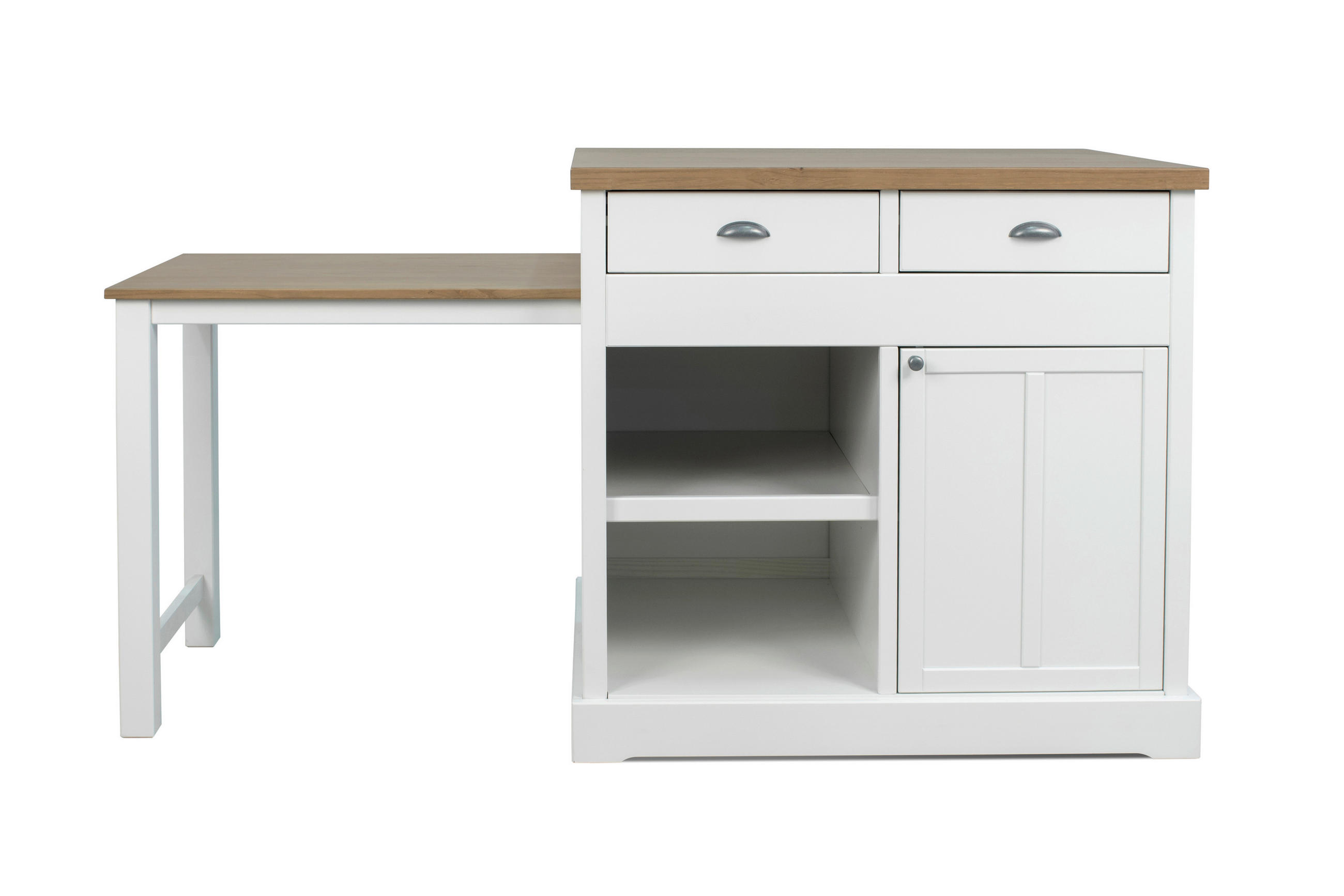 KÜCHENINSEL 103,8/76,5/60 cm  in  - Eichefarben/Silberfarben, Design, Holz/Metall (103,8/76,5/60cm) - Livetastic