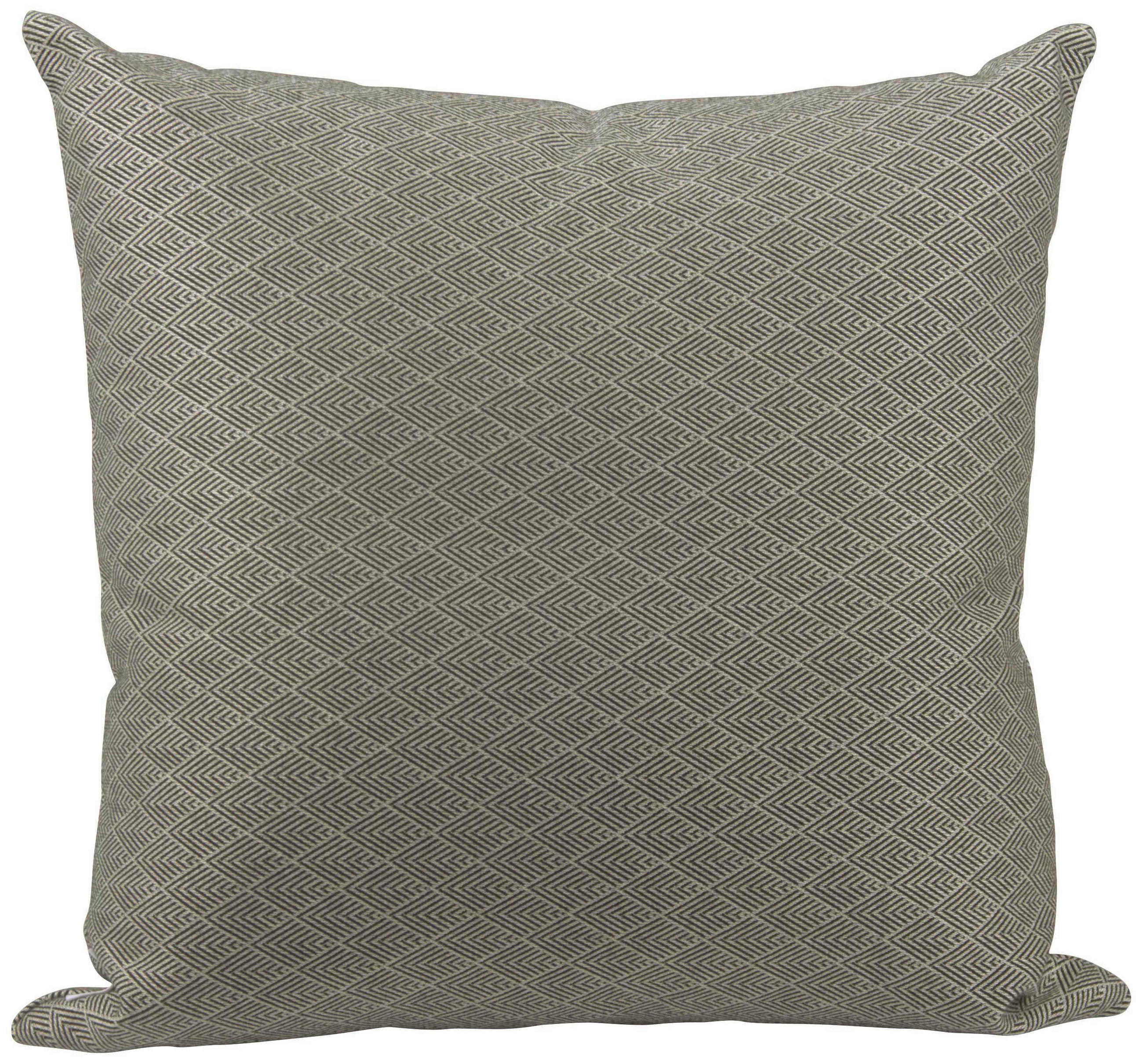 OUTDOOR-KISSEN Raute  - Schwarz, Basics, Textil (55/55cm) - Stern