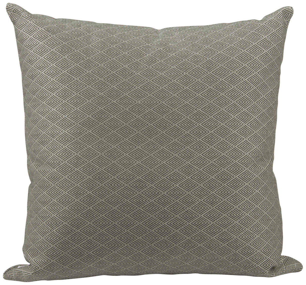 OUTDOOR-KISSEN Raute  - Schwarz, Basics, Textil (55/55cm) - Stern