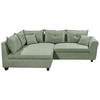 ECKSOFA in Webstoff Grün  - Schwarz/Grün, Modern, Kunststoff/Textil (175/252cm) - Livetastic