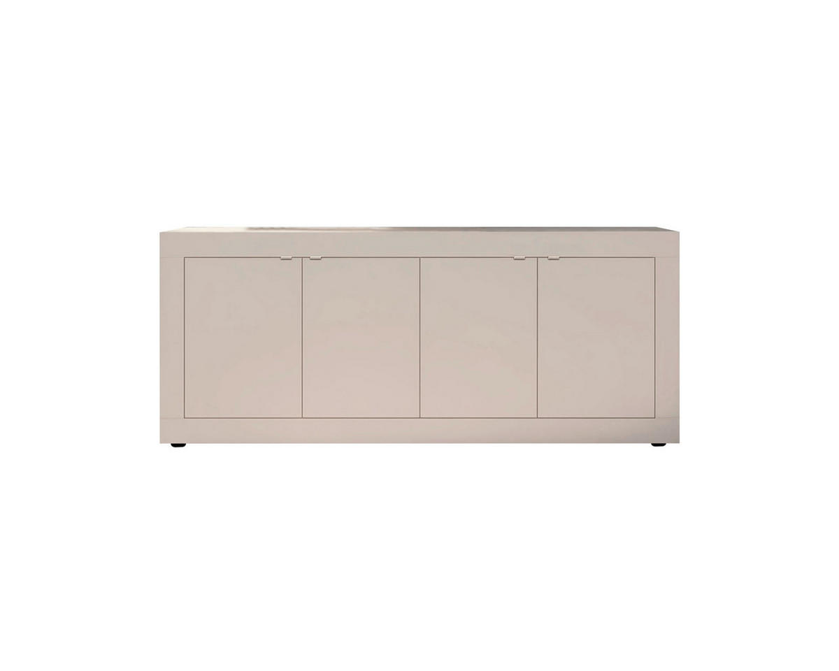 SIDEBOARD  in 207/86/43 cm  - Kaschmir/Schwarz, Design, Holzwerkstoff/Kunststoff (207/86/43cm) - MID.YOU