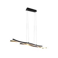 LED-HÄNGLAMPA Balze 107,5/15,5/150 cm  - mässingsfärgad/svart, Design, metall (107,5/15,5/150cm) - Trio Leuchten