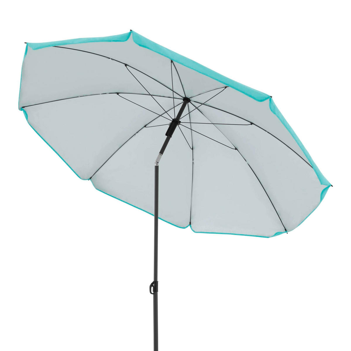 SONNENSCHIRM 160 cm Hellblau  - Anthrazit/Hellblau, Design, Textil/Metall (160/160cm) - Doppler