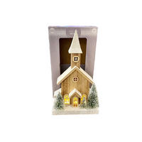DEKOHAUS  - Hellbraun, Basics, Holz (22,6/9,7/39,2cm) - X-Mas