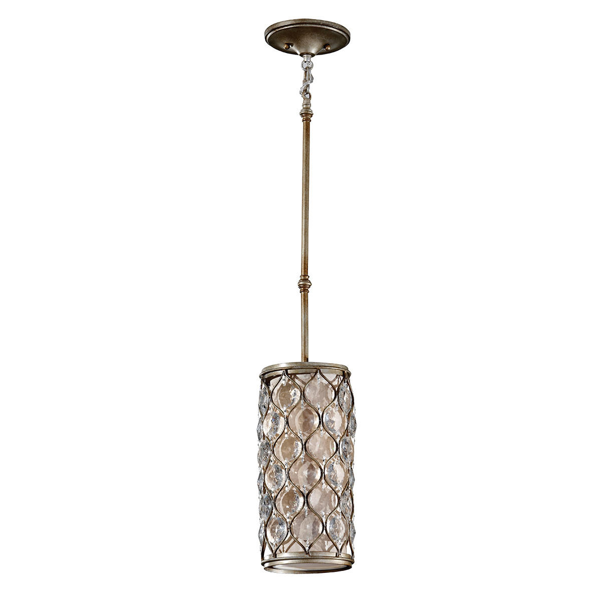 HÄNGLAMPA Elstead Lucia 17.1/50.5 cm  - silver, Klassisk, metall/glas (17.1/50.5cm) - Elstead Lighting