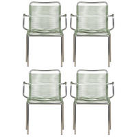 GARTENSESSEL-SET Aluminium Alufarben, Salbeigrün  - Salbeigrün/Alufarben, Design, Kunststoff/Metall (57/85/57cm) - FIAM