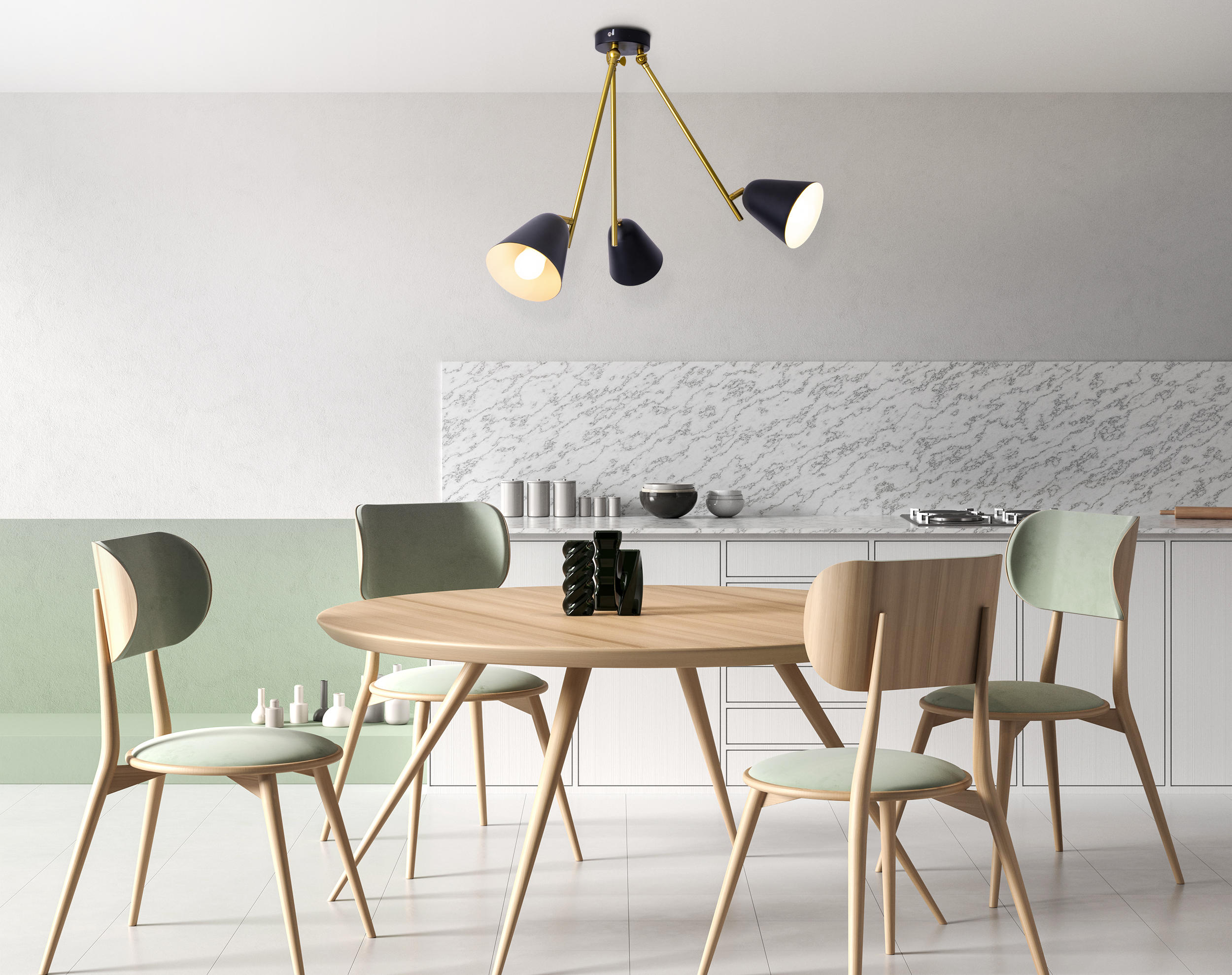 DECKENLEUCHTE  50-95/50 cm    - Design, Metall (50-95/50cm) - Näve