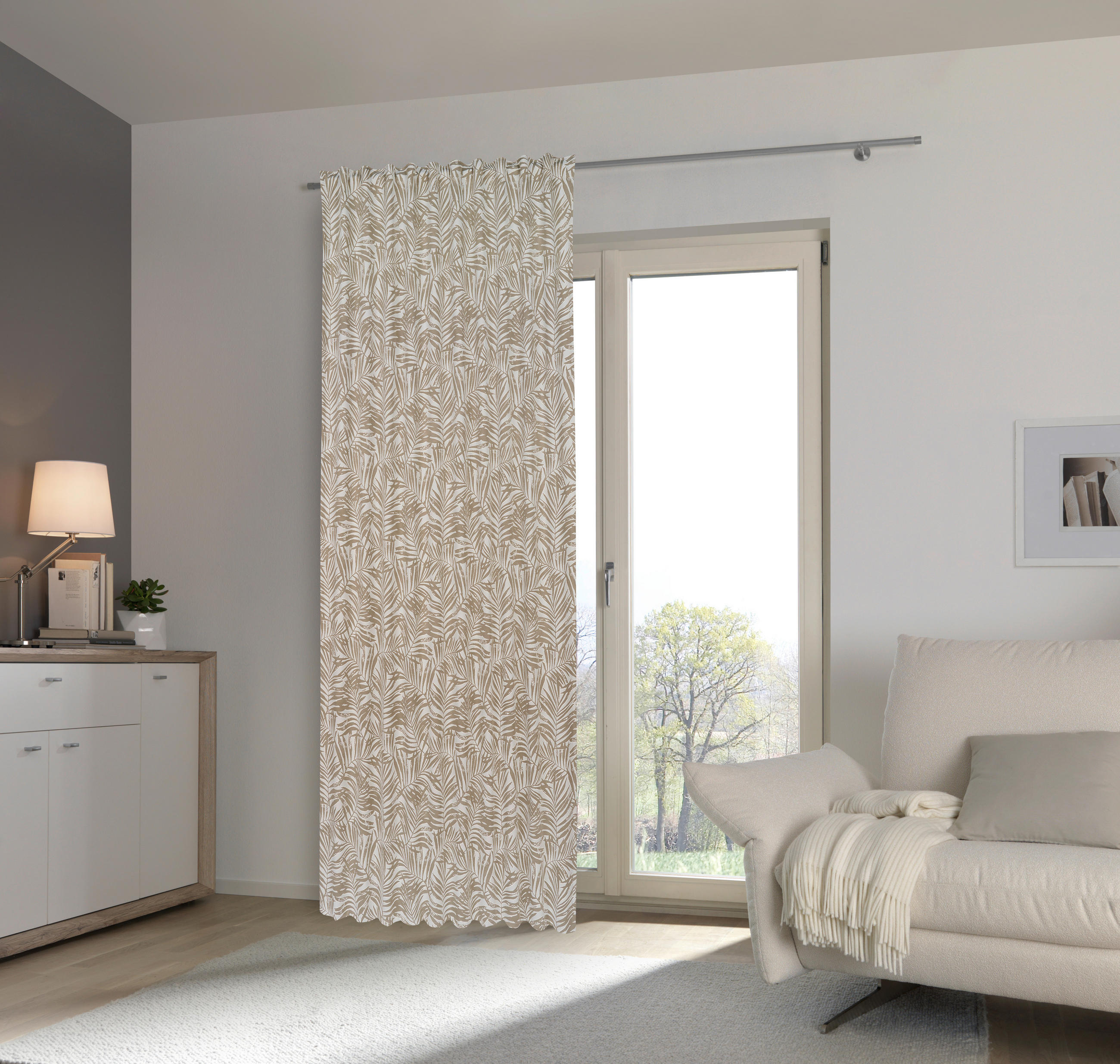 FERTIGVORHANG black-out (lichtundurchlässig)  - Beige, Design, Textil (140/245cm) - Esposa